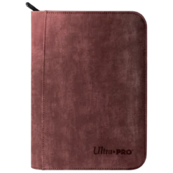Ultra Pro Suede Collection: Premium 4-Pocket Zippered PRO-Binder -Card Game Accessories Shop 15425 4Pkt ZipAlbum Suede Ruby Front