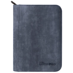 Ultra Pro Suede Collection: Premium 4-Pocket Zippered PRO-Binder -Card Game Accessories Shop 15426 4Pkt ZipAlbum Suede Sapphire Front