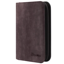 Ultra Pro Suede Collection: Premium 4-Pocket Zippered PRO-Binder -Card Game Accessories Shop 15480 4Pkt ZipAlbum Suede Amethyst Side