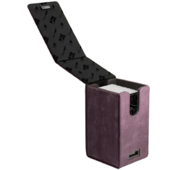 Ultra Pro Suede Collection: Alcove Tower Flip Deck Box -Card Game Accessories Shop 15484 Alcove Tower Suede Amethyst Angle Open wC