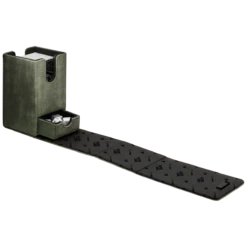Ultra Pro Suede Collection: Alcove Tower Flip Deck Box -Card Game Accessories Shop 15491 Alcove Tower Suede Emerald Angle Open BackwC