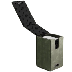 Ultra Pro Suede Collection: Alcove Tower Flip Deck Box -Card Game Accessories Shop 15491 Alcove Tower Suede Emerald Angle Open wC