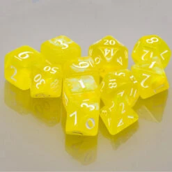Ultra Pro Eclipse Acrylic RPG Dice Set (11ct) 22 Ultra Pro Eclipse Acrylic RPG Dice Set (11ct) -Card Game Accessories Shop 15568 Eclipse 11 Dice LemonYellow spread