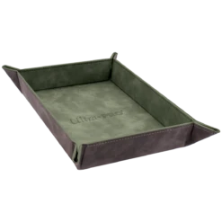 Ultra Pro Suede Collection: Foldable Dice Rolling Tray -Card Game Accessories Shop 15720 FoldDiceTray Suede Emerald Angle