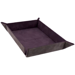 Ultra Pro Suede Collection: Foldable Dice Rolling Tray -Card Game Accessories Shop 15721 FoldDiceTray Suede Amethyst Angle