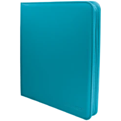 Ultra Pro Vivid 12-Pocket Zippered PRO-Binder 41 Ultra Pro Vivid 12-Pocket Zippered PRO-Binder -Card Game Accessories Shop 15746 12Pkt ZipBinder Vivid Teal Angle