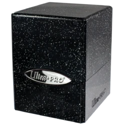 Ultra Pro Glitter Satin Cube -Card Game Accessories Shop 15886 SatinCube Black Angle
