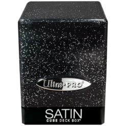 Ultra Pro Glitter Satin Cube -Card Game Accessories Shop 15886 SatinCube Black Front wPkg