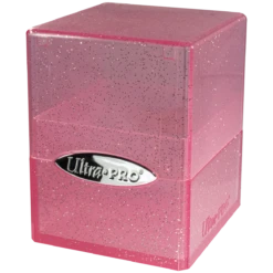 Ultra Pro Glitter Satin Cube -Card Game Accessories Shop 15887 SatinCube Pink Angle