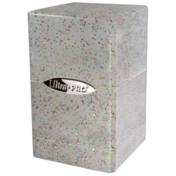 Ultra Pro Glitter Satin Tower Deck Box -Card Game Accessories Shop 15888 SatinTower Clear Angle
