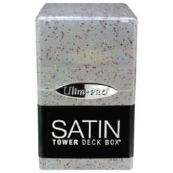 Ultra Pro Glitter Satin Tower Deck Box -Card Game Accessories Shop 15888 SatinTower Clear Front wPkg