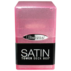 Ultra Pro Glitter Satin Tower Deck Box -Card Game Accessories Shop 15890 SatinTower Pink Front wPkg