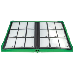 Ultra Pro Vivid 9-Pocket Zippered PRO-Binder 31 Ultra Pro Vivid 9-Pocket Zippered PRO-Binder -Card Game Accessories Shop 15901 9Pkt ZipBinder Vivid Green Open