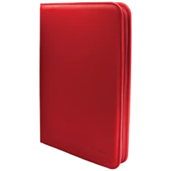 Ultra Pro Vivid 9-Pocket Zippered PRO-Binder 24 Ultra Pro Vivid 9-Pocket Zippered PRO-Binder -Card Game Accessories Shop 15903 9Pkt ZipBinder Vivid Red Angle