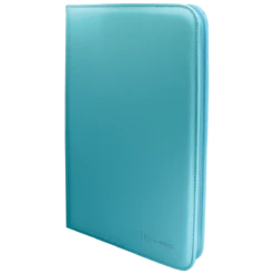 Ultra Pro Vivid 9-Pocket Zippered PRO-Binder 36 Ultra Pro Vivid 9-Pocket Zippered PRO-Binder -Card Game Accessories Shop 15904 9Pkt ZipBinder Vivid LtBlue Angle