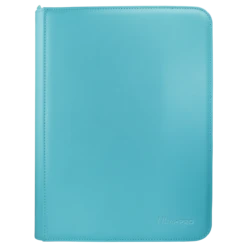 Ultra Pro Vivid 9-Pocket Zippered PRO-Binder 34 Ultra Pro Vivid 9-Pocket Zippered PRO-Binder -Card Game Accessories Shop 15904 9Pkt ZipBinder Vivid LtBlue Front