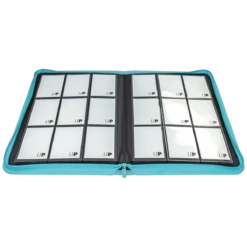 Ultra Pro Vivid 9-Pocket Zippered PRO-Binder 35 Ultra Pro Vivid 9-Pocket Zippered PRO-Binder -Card Game Accessories Shop 15904 9Pkt ZipBinder Vivid LtBlue Open