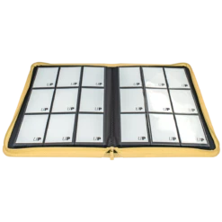 Ultra Pro Vivid 9-Pocket Zippered PRO-Binder 27 Ultra Pro Vivid 9-Pocket Zippered PRO-Binder -Card Game Accessories Shop 15905 9Pkt ZipBinder Vivid Yellow Open