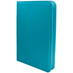 Ultra Pro Vivid 9-Pocket Zippered PRO-Binder 40 Ultra Pro Vivid 9-Pocket Zippered PRO-Binder -Card Game Accessories Shop 15906 9Pkt ZipBinder Vivid Teal Angle