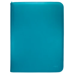 Ultra Pro Vivid 9-Pocket Zippered PRO-Binder 38 Ultra Pro Vivid 9-Pocket Zippered PRO-Binder -Card Game Accessories Shop 15906 9Pkt ZipBinder Vivid Teal Front