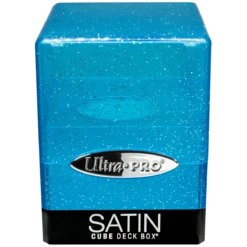 Ultra Pro Glitter Satin Cube -Card Game Accessories Shop 15908 SatinCube Blue Front wPkg