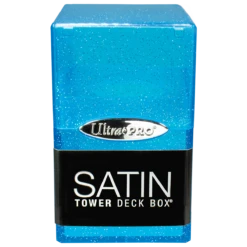 Ultra Pro Glitter Satin Tower Deck Box -Card Game Accessories Shop 15909 SatinTower Blue Front wPkg