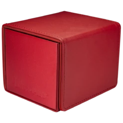 Ultra Pro Vivid Alcove Edge Deck Box -Card Game Accessories Shop 15916 DB Edge Vivid Angle R Red
