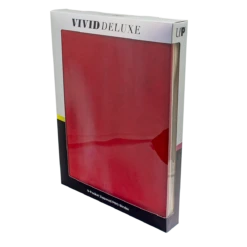 Ultra Pro Vivid Deluxe 9-Pocket Zippered PRO-Binder -Card Game Accessories Shop 15934 9Pkg Zip Vivid Deluxe PB Red front polyside2