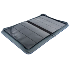 Ultra Pro Vivid Deluxe 9-Pocket Zippered PRO-Binder -Card Game Accessories Shop 15935 9Pkg Zip Vivid Deluxe PB Blue flatlay