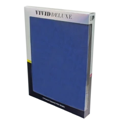 Ultra Pro Vivid Deluxe 9-Pocket Zippered PRO-Binder -Card Game Accessories Shop 15935 9Pkg Zip Vivid Deluxe PB Blue poly front side1noglare