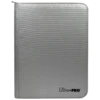 Ultra PRO 9-Pocket Zippered PRO-Binder: Silver Made With Fire Resistant Materials