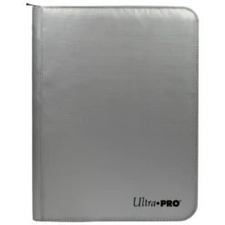 Ultra PRO 9-Pocket Zippered PRO-Binder: Silver Made With Fire Resistant Materials