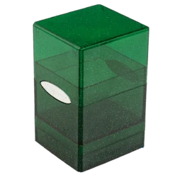 Ultra Pro Glitter Satin Tower Deck Box -Card Game Accessories Shop 16015 AW51834 WB SatinTower Green empty closed