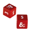 Ultra Pro Heavy Metal Red And White D6 Dice Set (4ct) For Dungeons & Dragons -Card Game Accessories Shop 18397 DICE D D RED W HEAVY METAL DICE V5