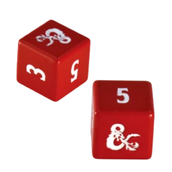 Ultra Pro Heavy Metal Red And White D6 Dice Set (4ct) For Dungeons & Dragons