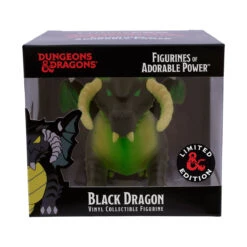 Ultra Pro Figurines Of Adorable Power: Dungeons & Dragons "Black Dragon" - Acid Charged Variant -Card Game Accessories Shop 18565 FOAP Black Variant AcidCharged Pkg Font