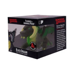 Ultra Pro Figurines Of Adorable Power: Dungeons & Dragons "Black Dragon" - Acid Charged Variant -Card Game Accessories Shop 18565 FOAP Black Variant AcidCharged Pkg Side