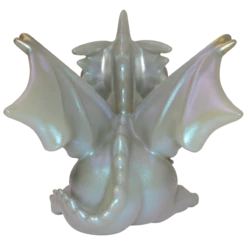 Ultra Pro Figurines Of Adorable Power: Dungeons & Dragons "Silver Dragon" -Card Game Accessories Shop 18573 FOAP DnD SilverDragon Back