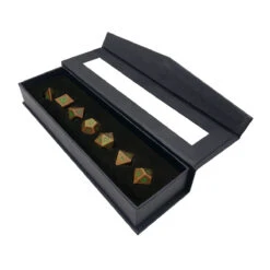 Ultra Pro Heavy Metal Feywild Copper And Green RPG Dice Set (7ct) For Dungeons & Dragons -Card Game Accessories Shop 18781 D D HeavyMetal RPG DiceSet Feywild LeftOpen30