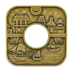 Ultra Pro Waterdeep Coins For Dungeons & Dragons -Card Game Accessories Shop 18995 Poly WaterdeepCoin D D brassfront