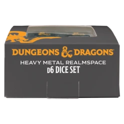 Ultra Pro Heavy Metal Spelljammer Realmspace D6 Dice Set (4ct) For Dungeons & Dragons -Card Game Accessories Shop 19410 D D Heavy Realmspace D6 DiceSet Back
