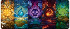 Ultra Pro Dominaria United Stained Glass Land Medley Table Playmat For Magic: The Gathering