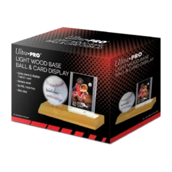 Ultra Pro Baseball & Card Wood Display Holder -Card Game Accessories Shop 81209 AW9484 Display Ball Card LightWood