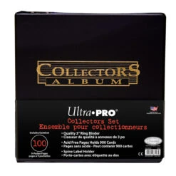 Ultra Pro 3" Black And Gold Foil Collectors Album With 9-Pocket Pages (100ct) For Trading Cards