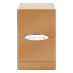 Ultra Pro Metallic Satin Tower Deck Box -Card Game Accessories Shop 84601 Metallic SatinTower Caramel Front