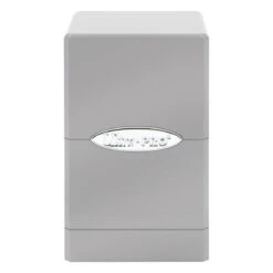 Ultra Pro Metallic Satin Tower Deck Box -Card Game Accessories Shop 84850 Metallic SatinTower Silver Front nolines