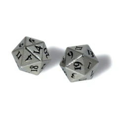 Ultra Pro Heavy Metal D20 Dice Set (2ct) -Card Game Accessories Shop 84900 D20 HeavyMetal Chrome Copy