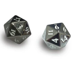 Ultra Pro Heavy Metal D20 Dice Set (2ct) -Card Game Accessories Shop 85090 D20 HeavyMetal Gunmetal Web