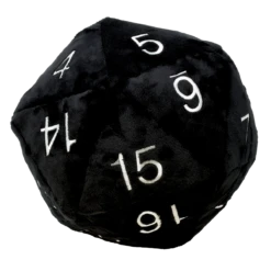 Ultra Pro Jumbo D20 Novelty Dice Plush -Card Game Accessories Shop 85335 Plush Dice Black