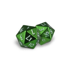 Ultra Pro Heavy Metal D20 Dice Set (2ct) -Card Game Accessories Shop 85340 Dice HeavyMetal D20 Green White cf50c6f6 6307 4c60 a9f0 89737819d0d0